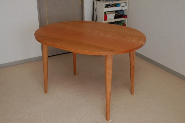 チェリー材楕円テーブル